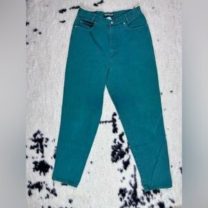 Memphis Women's 90s Vintage Teal High Rise Tapered Leg Denim Jeans Size 27